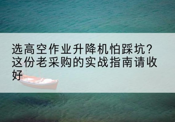 清水河高空作业升降机厂家推荐-选高空作业升降机怕踩坑？这份老采购的实战指南请收好